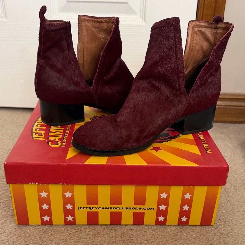 Jeffrey Campbell ponyhair leather boots